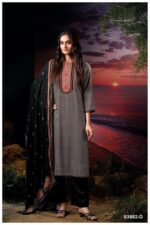 My Fashion Road Ganga Fashion Zarina Pure Wool Pashmina Winter Suit | S3882 – D