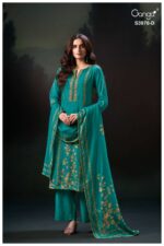 My Fashion Road Ganga Nilak Premium Pure Wool Pashmina With Embroidery Suit | S3978-D My Fashion Road Ganga Nilak Premium Pure Wool Pashmina With Embroidery Suit | S3978-D