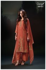 My Fashion Road Ganga Nilak Premium Pure Wool Pashmina With Embroidery Suit | S3978-C My Fashion Road Ganga Nilak Premium Pure Wool Pashmina With Embroidery Suit | S3978-C