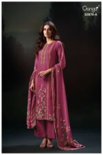 My Fashion Road Ganga Nilak Premium Pure Wool Pashmina With Embroidery Suit | S3978-A My Fashion Road Ganga Nilak Premium Pure Wool Pashmina With Embroidery Suit | S3978-A