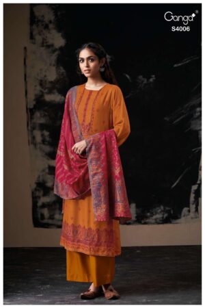 My Fashion Road Ganga Ozael Premium Pure Pashmina Suit | S4006