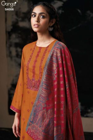 My Fashion Road Ganga Ozael Premium Pure Pashmina Suit | S4006