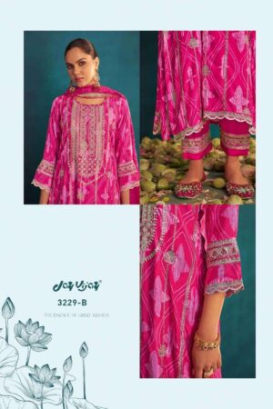 My Fashion Road Jay Vijay Aqsa Exclusive Designs Pure Muslin Silk Suit | 3229 – B