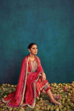My Fashion Road Jay Vijay Aqsa Exclusive Designs Pure Muslin Silk Suit | 3229 – A