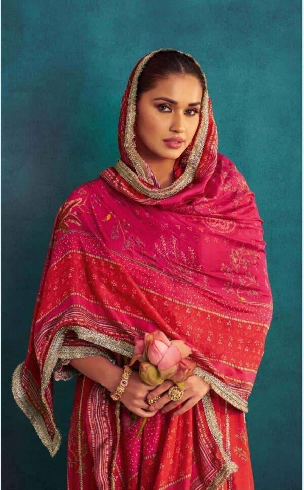 My Fashion Road Jay Vijay Aqsa Exclusive Designs Pure Muslin Silk Suit | 3229 – A