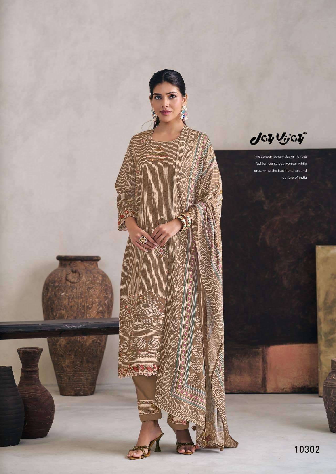 My Fashion Road Jay Vijay Hasrate Digital Printed Fancy Ladies Suit | 10302 My Fashion Road Jay Vijay Hasrate Digital Printed Fancy Ladies Suit | 10302