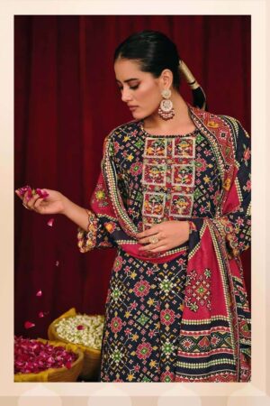 My Fashion Road Jay Vijay Olivia Digital Printed Latest Muslin Suit | 3258 – D