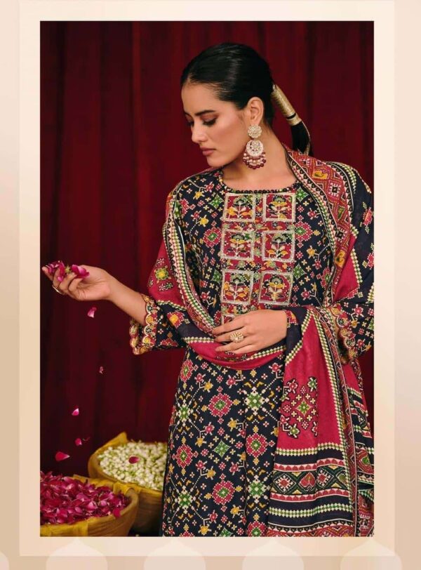 My Fashion Road Jay Vijay Olivia Digital Printed Latest Muslin Suit | 3258 – D