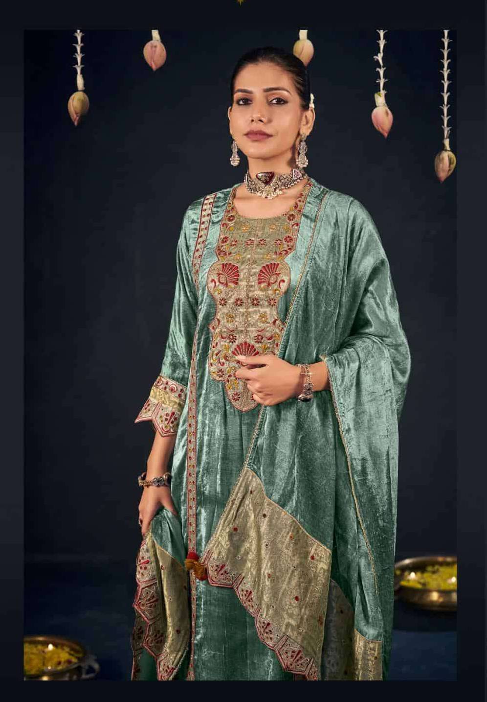 My Fashion Road Jay Vijay Parva Partywear Velvet Latest Designer Suit | 10365 My Fashion Road Jay Vijay Parva Partywear Velvet Latest Designer Suit | 10365