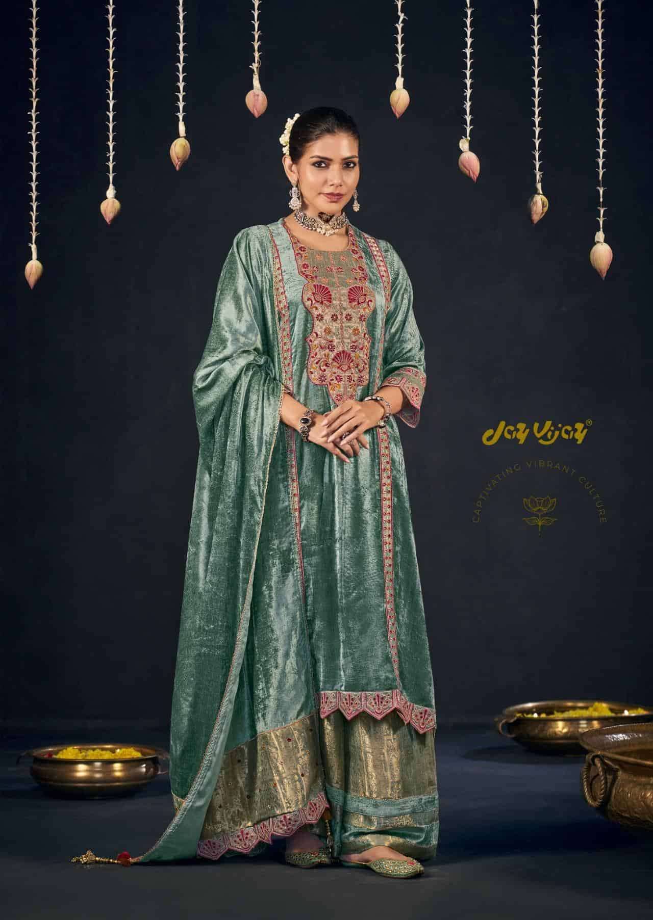 My Fashion Road Jay Vijay Parva Partywear Velvet Latest Designer Suit | 10365 My Fashion Road Jay Vijay Parva Partywear Velvet Latest Designer Suit | 10365