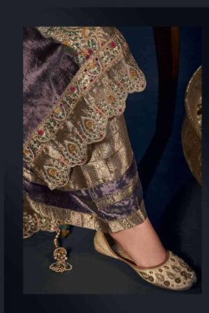 My Fashion Road Jay Vijay Parva Partywear Velvet Latest Designer Suit | 10366