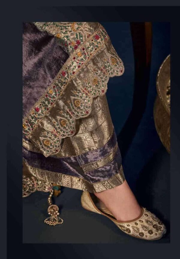 My Fashion Road Jay Vijay Parva Partywear Velvet Latest Designer Suit | 10366