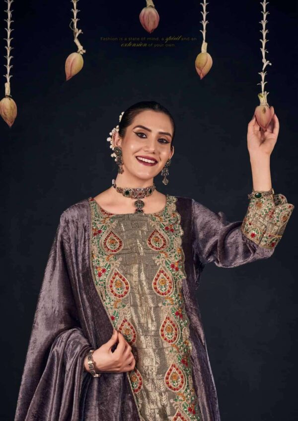 My Fashion Road Jay Vijay Parva Partywear Velvet Latest Designer Suit | 10366