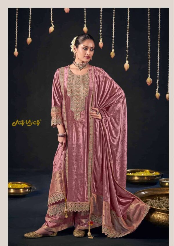 My Fashion Road Jay Vijay Parva Partywear Velvet Latest Designer Suit | 10363