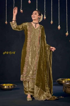 My Fashion Road Jay Vijay Parva Partywear Velvet Latest Designer Suit | 10364