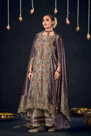 My Fashion Road Jay Vijay Parva Partywear Velvet Latest Designer Suit | 10366