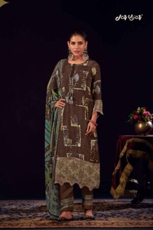 My Fashion Road Jay Vijay Surahi Pure Muslin Jacquard Exclusive Suit | 10312