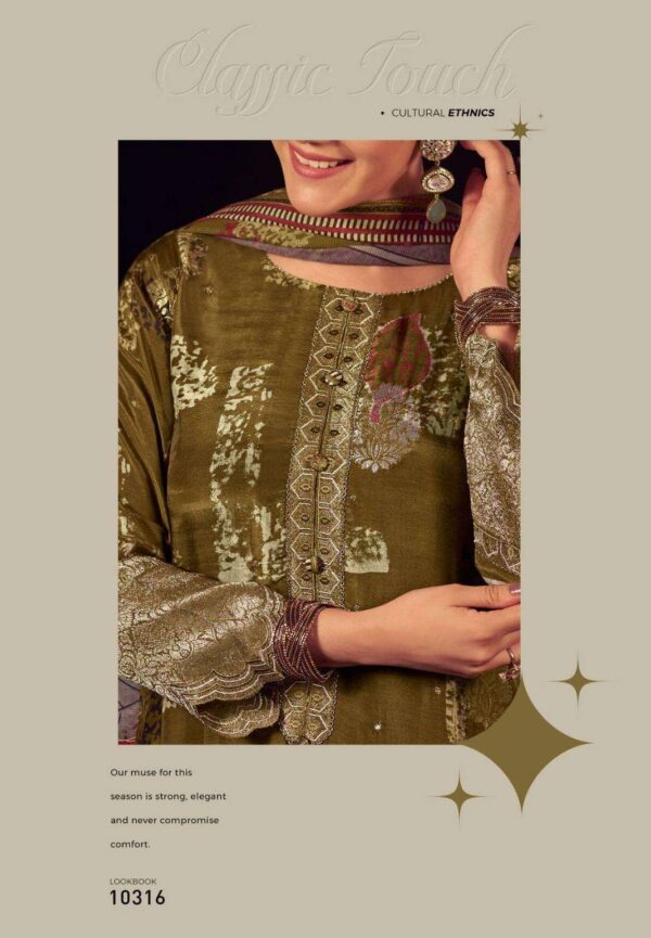 My Fashion Road Jay Vijay Surahi Pure Muslin Jacquard Exclusive Suit | 10316