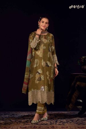 My Fashion Road Jay Vijay Surahi Pure Muslin Jacquard Exclusive Suit | 10316