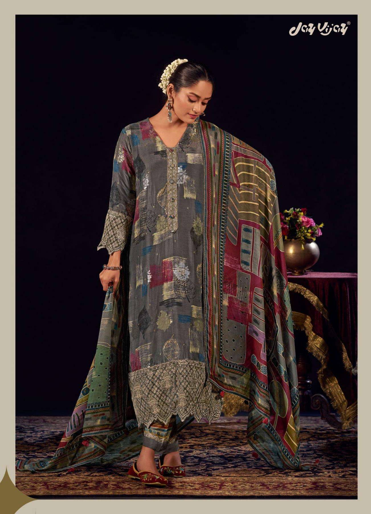 My Fashion Road Jay Vijay Surahi Pure Muslin Jacquard Exclusive Suit | 10315 My Fashion Road Jay Vijay Surahi Pure Muslin Jacquard Exclusive Suit | 10315