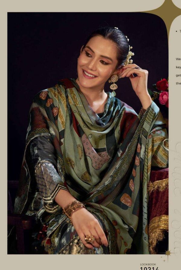 My Fashion Road Jay Vijay Surahi Pure Muslin Jacquard Exclusive Suit | 10314