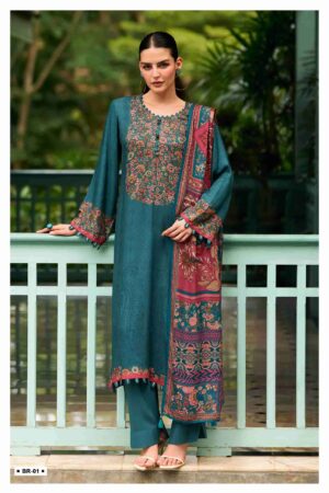 My Fashion Road Varsha Bahaar Digital Printed Winter Wear Pashmina Suit | BR – 01