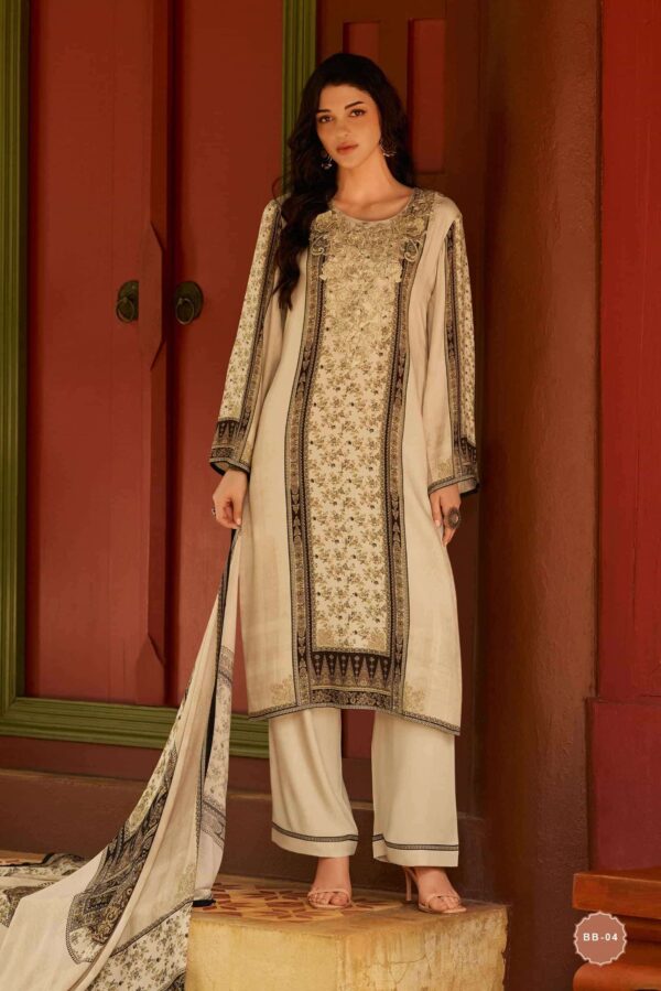 My Fashion Road Varsha Bloom Buds Digital Printed Exclusive Pashmina Suit | BB-04