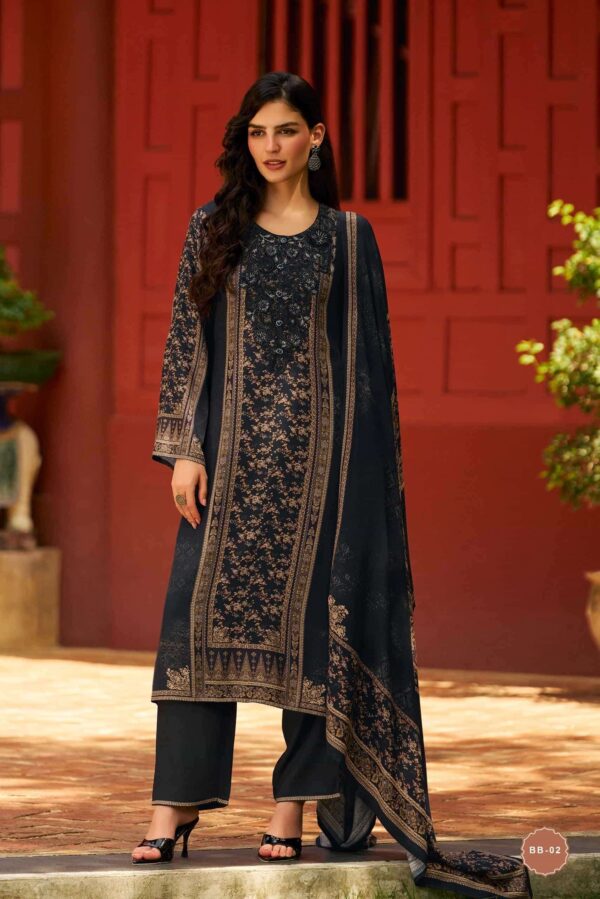 My Fashion Road Varsha Bloom Buds Digital Printed Exclusive Pashmina Suit | BB-02