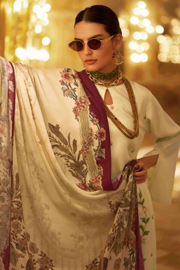 My Fashion Road Varsha Garnet Winter Collection Exclusive Pashmina Suit | GT – 04