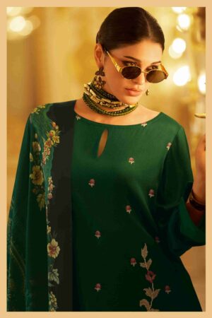 My Fashion Road Varsha Garnet Winter Collection Exclusive Pashmina Suit | GT – 02