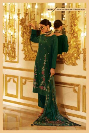 My Fashion Road Varsha Garnet Winter Collection Exclusive Pashmina Suit | GT – 02