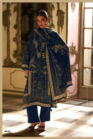 My Fashion Road Varsha Magnolia Winter Collection Viscose Pashmina Ladies Suit | MG – 03