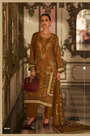 My Fashion Road Varsha Magnolia Winter Collection Viscose Pashmina Ladies Suit | MG – 04