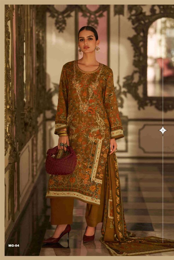 My Fashion Road Varsha Magnolia Winter Collection Viscose Pashmina Ladies Suit | MG – 04