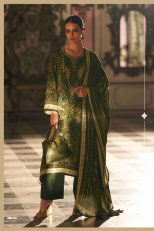 My Fashion Road Varsha Magnolia Winter Collection Viscose Pashmina Ladies Suit | MG – 02