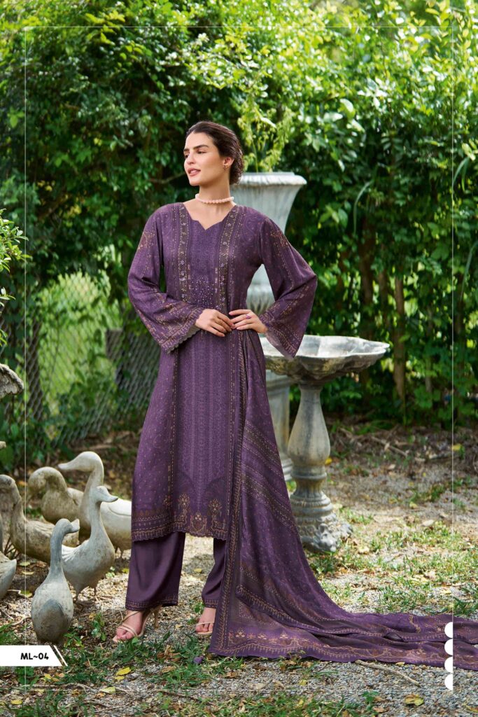 My Fashion Road Varsha Moonlit Digital Printed Fancy Pashmina Salwar Suit | ML-04