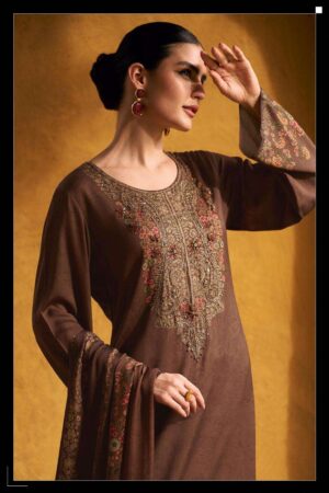 My Fashion Road Varsha Noir Winter Wear Designs Pashmina Ladies Suit | NOIR-04