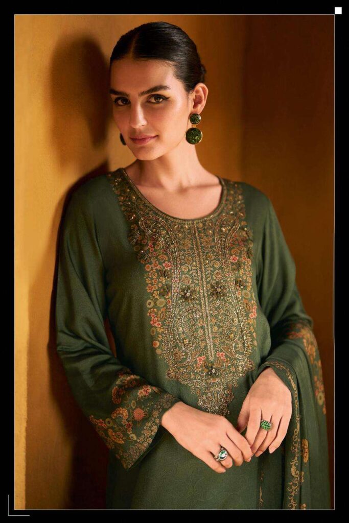 My Fashion Road Varsha Noir Winter Wear Designs Pashmina Ladies Suit | NOIR-02