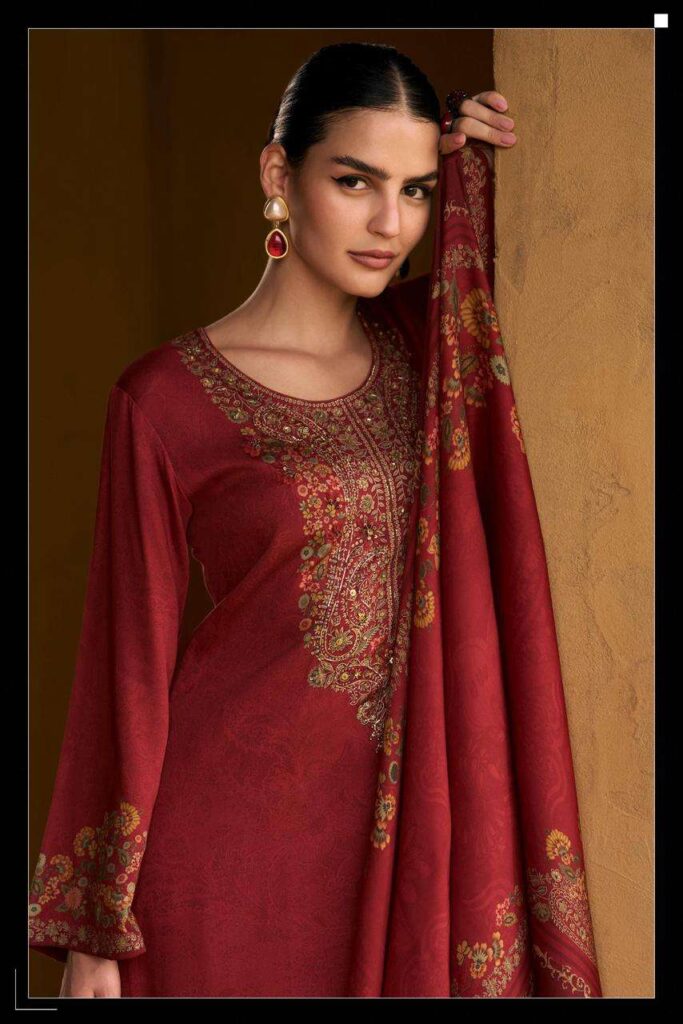 My Fashion Road Varsha Noir Winter Wear Designs Pashmina Ladies Suit | NOIR-01