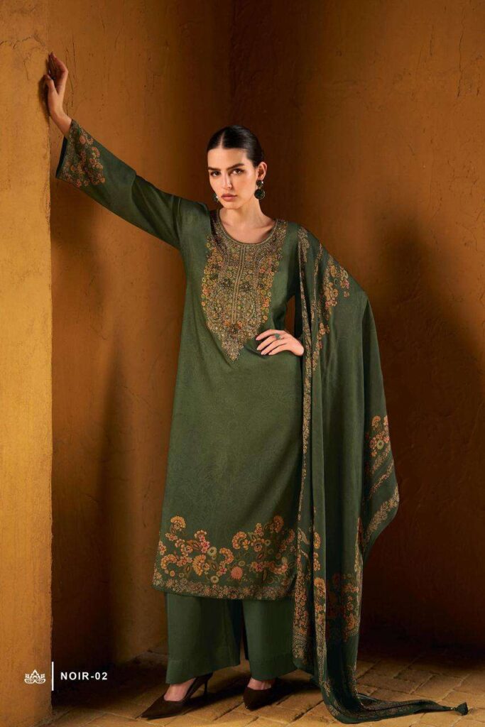 My Fashion Road Varsha Noir Winter Wear Designs Pashmina Ladies Suit | NOIR-02