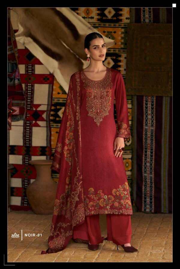 My Fashion Road Varsha Noir Winter Wear Designs Pashmina Ladies Suit | NOIR-01