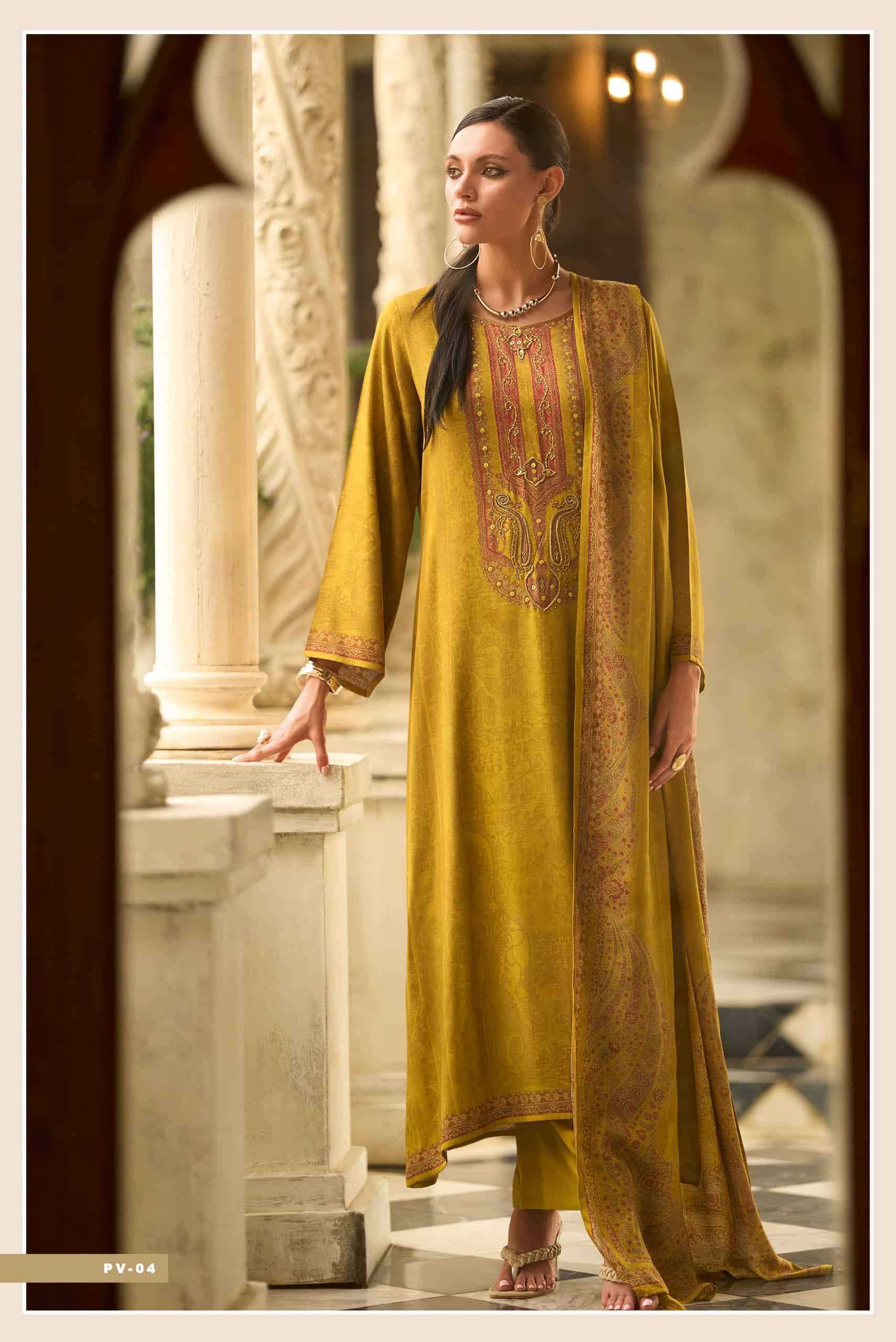 My Fashion Road Varsha Paisley Veil Digital Printed Pashmina Satin Suit | PV – 04 My Fashion Road Varsha Paisley Veil Digital Printed Pashmina Satin Suit | PV – 04