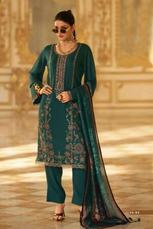 My Fashion Road Varsha Shishira Fancy Embroidered Viscose Pashmina Suit | SS – 03