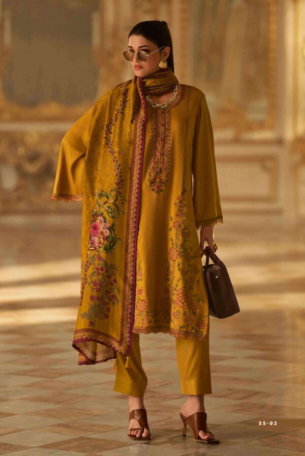 My Fashion Road Varsha Shishira Fancy Embroidered Viscose Pashmina Suit | SS – 02