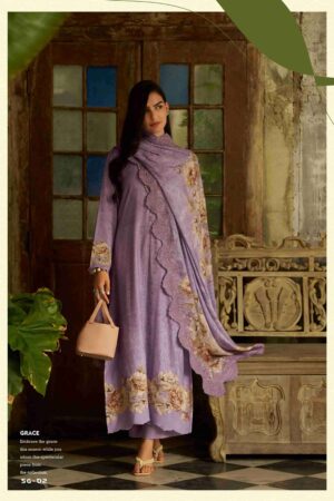 My Fashion Road Varsha Siyah Gulzar Latest Designs Pashmina Suit | SG-02