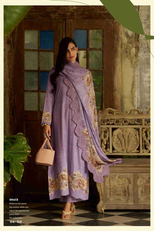 My Fashion Road Varsha Siyah Gulzar Latest Designs Pashmina Suit | SG-02