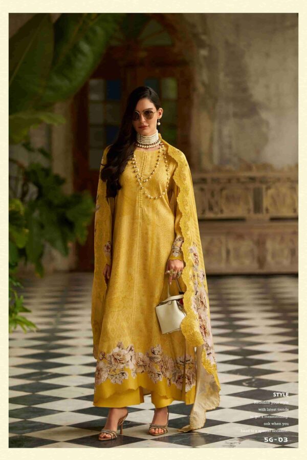 My Fashion Road Varsha Siyah Gulzar Latest Designs Pashmina Suit | SG-03