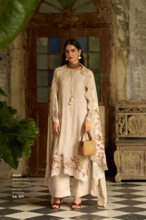 My Fashion Road Varsha Siyah Gulzar Latest Designs Pashmina Suit | SG-04