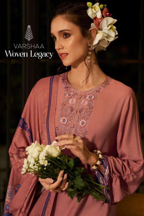 My Fashion Road Varsha Woven Legacy Winter Collection Latest Pashmina Suit | WL – 03