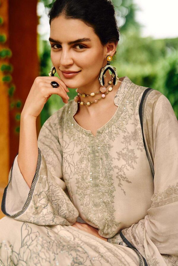 My Fashion Road Varsha Zaria Exclusive Fancy Pashmina Satin Suit | ZR – 04